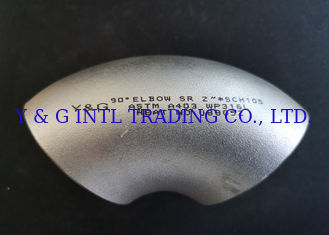 Phụ kiện mặt bích bằng thép không gỉ Deg Elbow / Phụ kiện ống khuỷu tay ASME B16.9